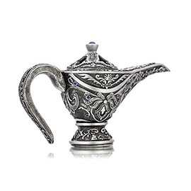 Asgharali Perfumes MUBKHAR - Aladdin Silver Oud Incense Burner