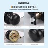 KNOBWELL 6 Pack Matte Black Classic Passage Door Knob for