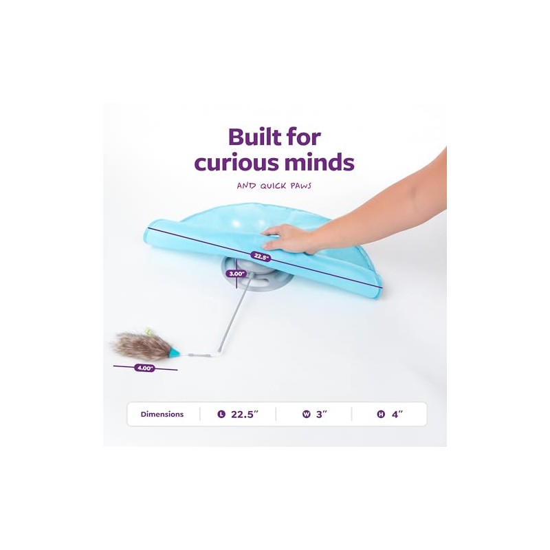 SmartyKat Electronic Motion Juguetes para Gatos, Persecución en Caliente, Azul