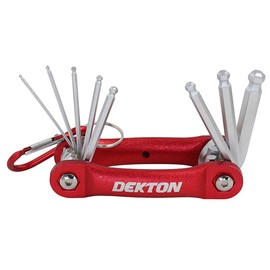 DEKTON DT85520 Folding Hex Key Set, Black/Red