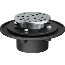 PROFLO PF42957RD Cast Iron Round Shower Drain (2" IPS Connection) - Chrome