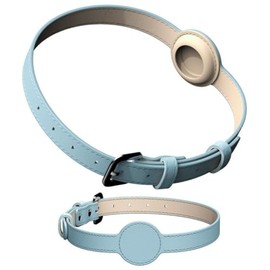 MAYPET Collar para Perro o Gato para Colocar Airtag Tamaño Extra Chico - Color Azul Claro (Raza Pequeña)