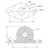 3pcs Flange Ball Bearings KFL08 Mount Bearings Flange Pillow Block
