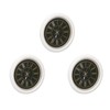3 PCS Dollhouse Wall Clock 1:12 Dollhouse Miniature Round Wall