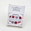 24Pcs Glitter American Flag Press on Toenails Short Square Fake