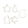 DECORA Set of 5 Gold Plated Steel Cookie Cutters 0255410