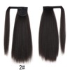 Long Afro Kinky Straight Ponytail Wrap Around Yaki Straight Pony