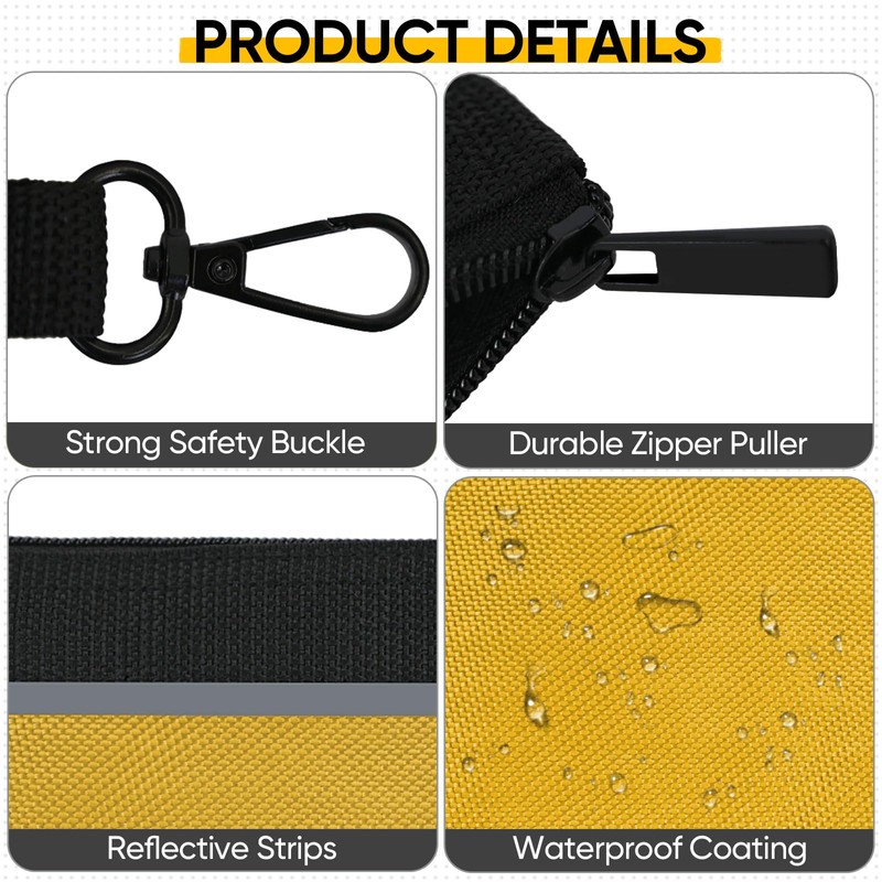 TICONN Tool Pouches with Zipper, 1680D Oxford Small Tool Bags,