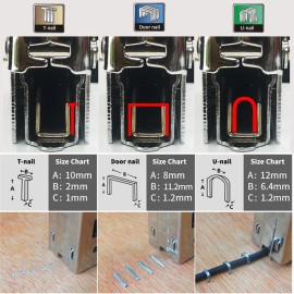 Unbranded Staple Gun, Manual Nailer Power Heavy Duty 3 in 1 Staple Gun with 600pcs Staples