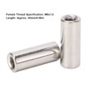 20 Pcs Round Connector Nut M6x1.0 10 L25mm Rod Coupling