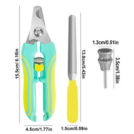 Diamond Dremel Dog Nail Grinder Attachment & Dog & Cat Pets Nail Clippers and Trimmers, Dremel Accessories & Dog Nail Trimmers with Safety Lock to Avoid Over Cutting, Grooming Tool for Pets