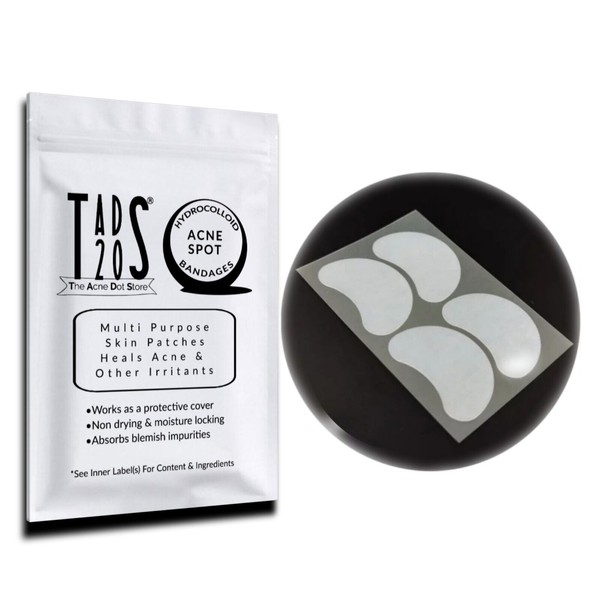 TADS20 LARGE Halfmoon Acne Patches for under eyes, chin and