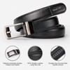 WERFORU Pack of 2 Men's Leather Belt with Slide Automatic
