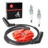 Ignition coil & Spark plug & Wire Cap Compatible with