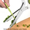 Herb Scissors, Kitchen Shears with 5 Blades and Cover, Multipurpose