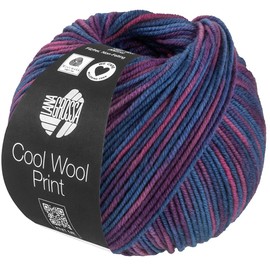 LANA GROSSA Cool Wool Print, Extra Fine Merino Wool, Machine Washable and Felt-Free, Hand Knitting Yarn Made from 100% Virgin Wool (Extra Fine Merino), 50 g Wool for Knitting and Crocheting, 160 m