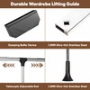 bimiti Pull Down Closet Rod Adjustable Width 26-35 Inches Floating