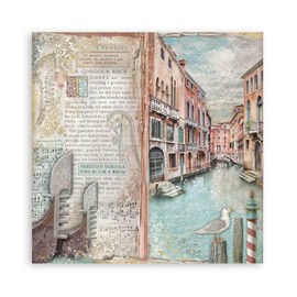Stamperia - Scrapbook Paper Pad for Scrapbooking, Albums, Card Making, Bullet Journalling and More, Acid Free, Single Face, Perfect for Crafts and Gifting (Venice, City of Art) (20.3 x 20.3cm)