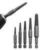 REVERSE TAPSET EXTRACTOR SET: Various sizes of screwdriver bits make