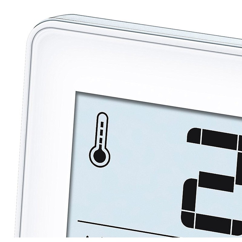 Beurer HM 16 Thermo-Hygrometer, Raumklimakontrolle mittels Temperaturanzeige und Luftfeuchtigkeit, Smiley-Anzeige,