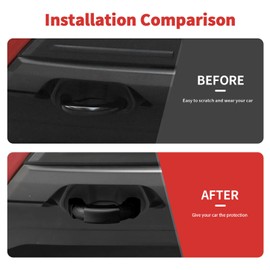 SQQP Front Bumper Tow Hook Covers 2Pcs Compatible with 2009-2025 Ford F150 Exterior Accessories(Black,Style B)