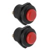 VGOL 2Pcs Car Push Button Switch 12V 25A Horn Switch