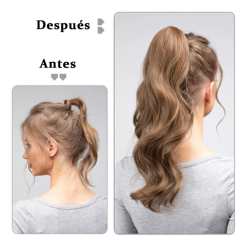 Felendy Extensión De Cola De Cabello Ondulada De 18 Pulgadas