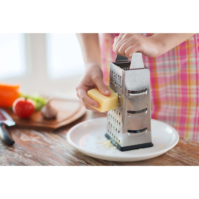 HIC Kitchen Professional Grater Zester, Stainless Steel, Non-Slip Base and