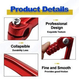 Pleoos Motorcycle Folding Gear Shifter Shift Lever Pedal CNC Compatible with Honda XR50 CRF50 XR CRF 70cc 50cc 90cc 110cc 125cc Dirt Pit Bike(Red)