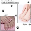 Short Press on Toenails - 24PCS French Tip False Toenails