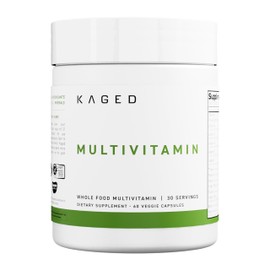 Kaged Multivitamin with Whole Foods Organic Fruits & Veggies Plant Based Vegan Multivitamin for Women and Men Vitamin C, D, E, B12 60 Servings