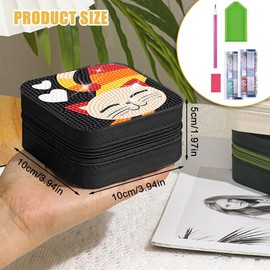 SenaiMy Diamond Painting Jewellery Box, Portable Travel Jewellery Box, Small Jewellery Box for Women and Girls, Diamond Painting Jewellery Box