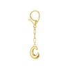 GAOKOXI Gold Bubble Initial Keychain Charm for Women Chunky Bag