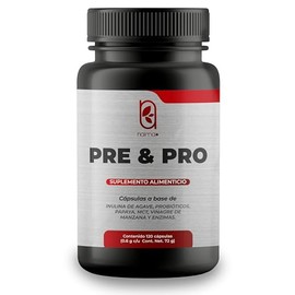 NAIMA PRE  PRO, Probióticos y Prebióticos con Enzimas Digestivas, 120 Cápsulas  100 Natural con Inulina de Agave, Papaya, MCT, Vinagre de Manzana...  