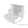 EPOSGEAR Three (3) Step Tier Clear or Coloured Acrylic Plastic