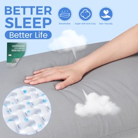 GRUENERDE Grounding Sheet with UK 15ft Connection Cord Conductive Earthing Sheet Silver Fiber for Better Sleep Reduce Pain(27x52in)