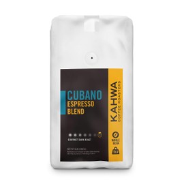 Kahwa Cuban Coffee Beans, Cubano Dark Roast Espresso Blend,Whole Bean Coffee, 5 lb Bag