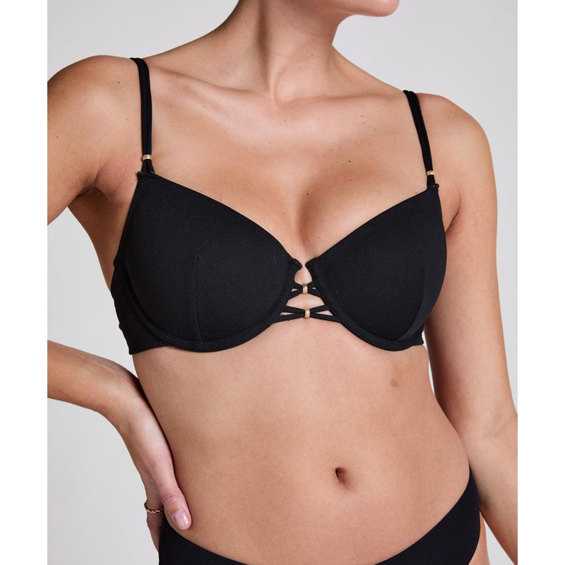 Hunkemöller Holbox Bikini Top, black, 75E