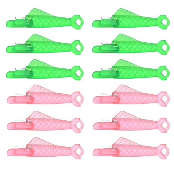 DABAOOU 12pcs Fish Mouth Sewing Machine Needle Threader Upgrade Automatic