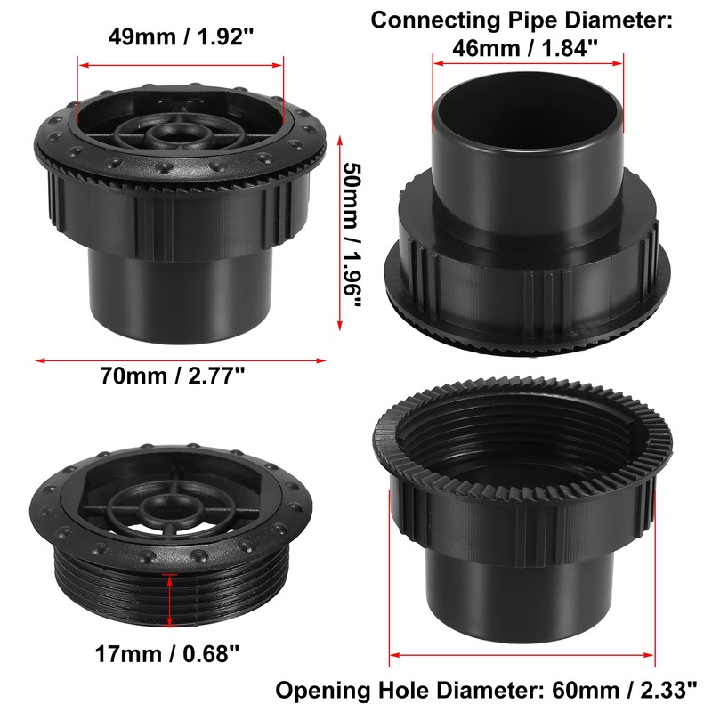 X AUTOHAUX 4Pcs Rotating AC Air Conditioning Outlet Vent Ceiling