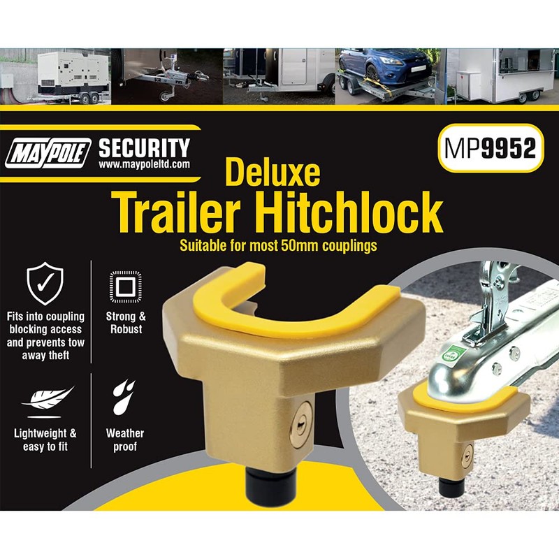 Maypole Deluxe Trailer & Caravan Coupling Lock Suitable for 50