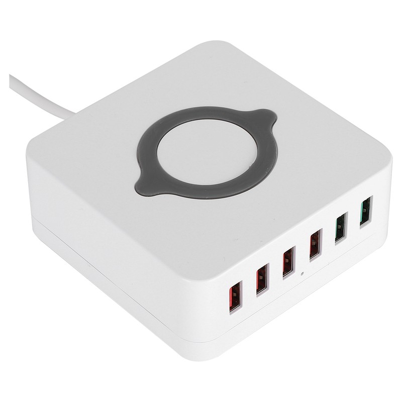 Intelligent Wireless Charging USB Station 6 Ports QC3.0 Fast Charge