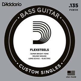 D'Addario FXB135 Long Scale Flex Steels Bass Guitar Single String