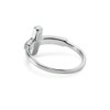 SILVERLINE JEWELRY Cross Ring Sterling Silver Simulated Mother Of Pearl