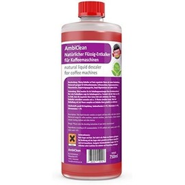 AmbiClean Universal descaler for fully automatic coffee machines, coffee machines, kettles etc. | 100% natural | made in Germany | for Jura, Siemens, Delonghi, Krups, Melitta, Bosch etc. | 1 x 750 ml