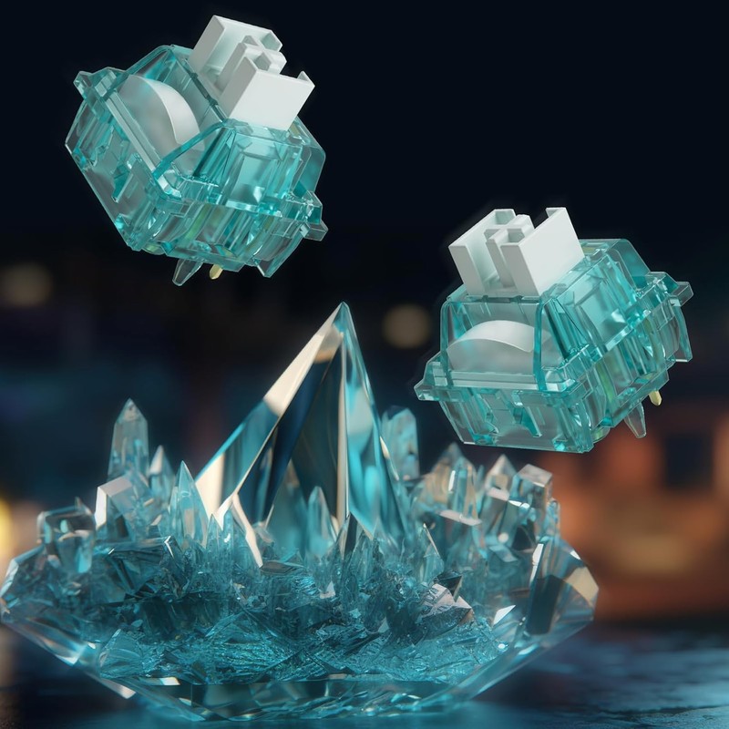 Akko Creamy Cyan Clicky Switch With LED Diffuser for Backlit