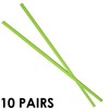 Live Well PACK OF 10 PAIRS OF 10.5"  GREEN MELAMINE ASIAN CHOPSTICKS