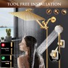 10" Gold Shower Head with Handheld, 5 Spray Handheld with