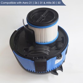 2 PCS Replacement HEPA Filter Compatible with Nilfisk ALTO Attix 30, 50 & Aero 21, 26, 31 Wet Dry Vacuum Cleaner