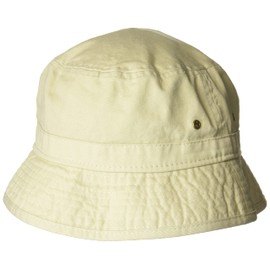 San Diego Hat Company Men's Washed Cotton Bucket Hat - Small/Medium, Stone
